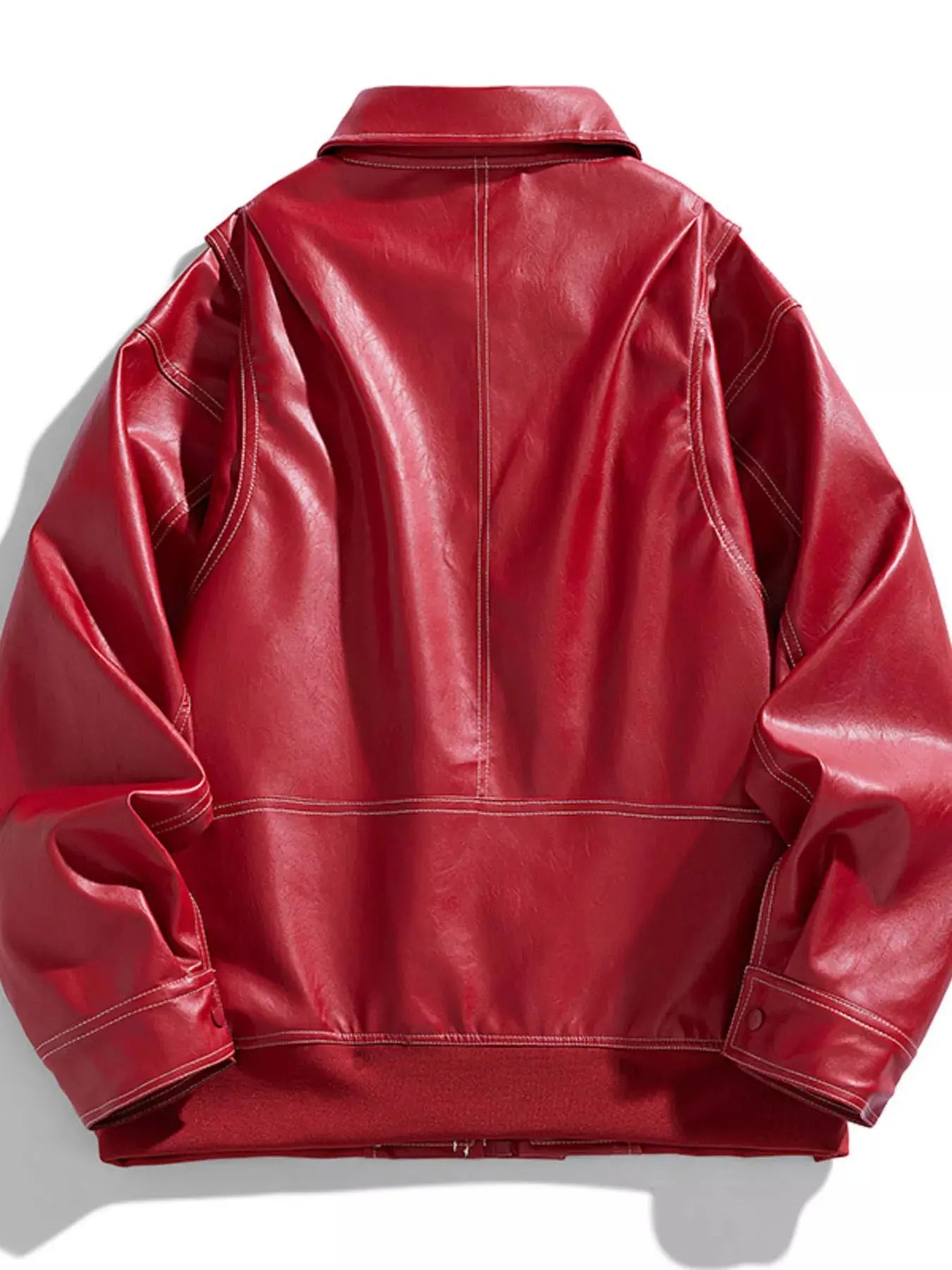 Men's Plus Size Leather Bomber Jacket Simply Love