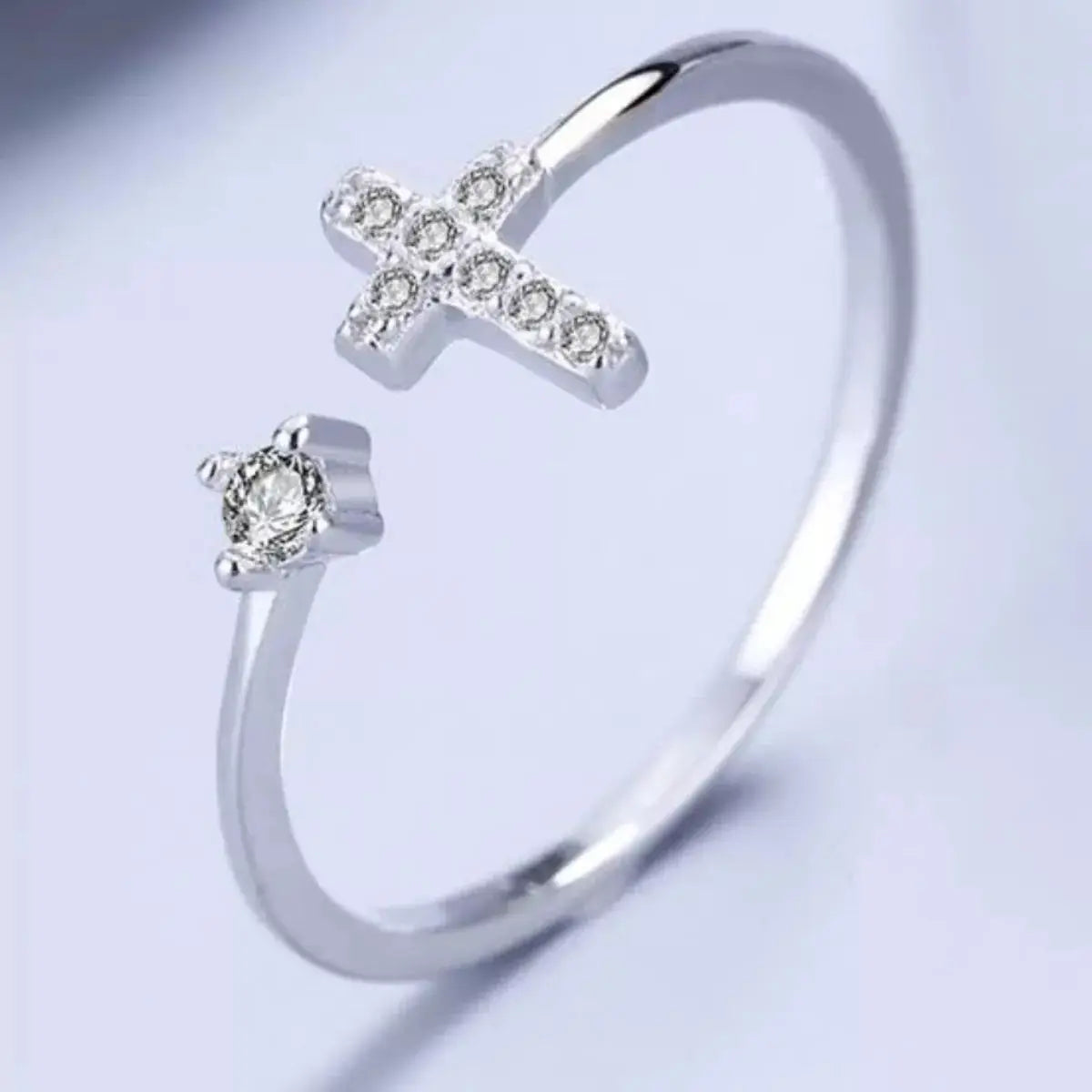 Adjustable Open Cross Ring Simply Love