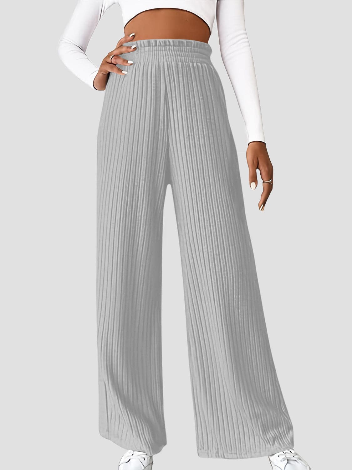 Ribbed High Waist Pants.