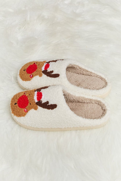 Melody Rudolph Print Plush Slide Slippers.