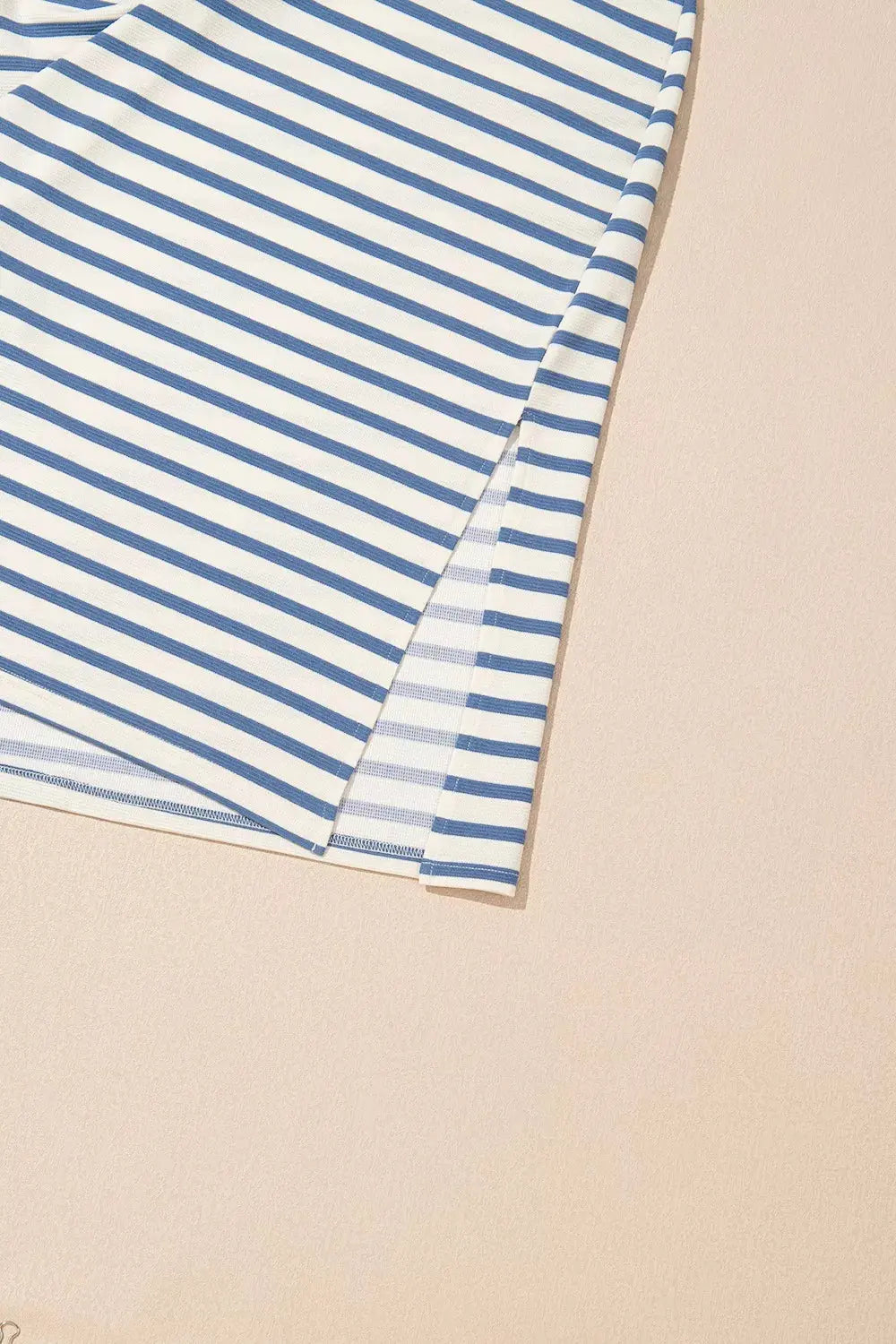 Stripe Tie V Neck Sleeveless Side Slit Midi Dress Simply Love