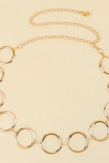 Circle Ring Chain Belt.