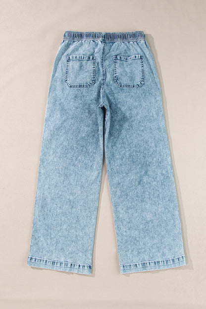 Relaxed fit mineral wash jeans