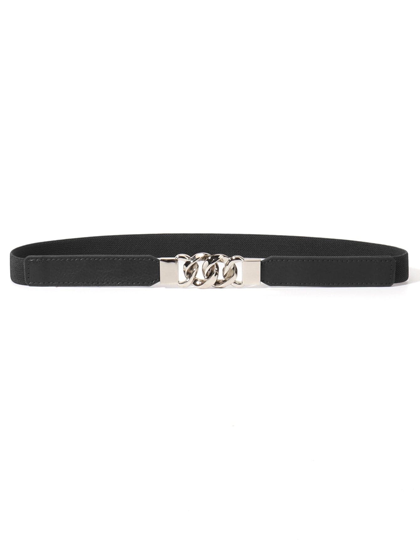 Zinc Alloy Buckle Elastic PU Belt.