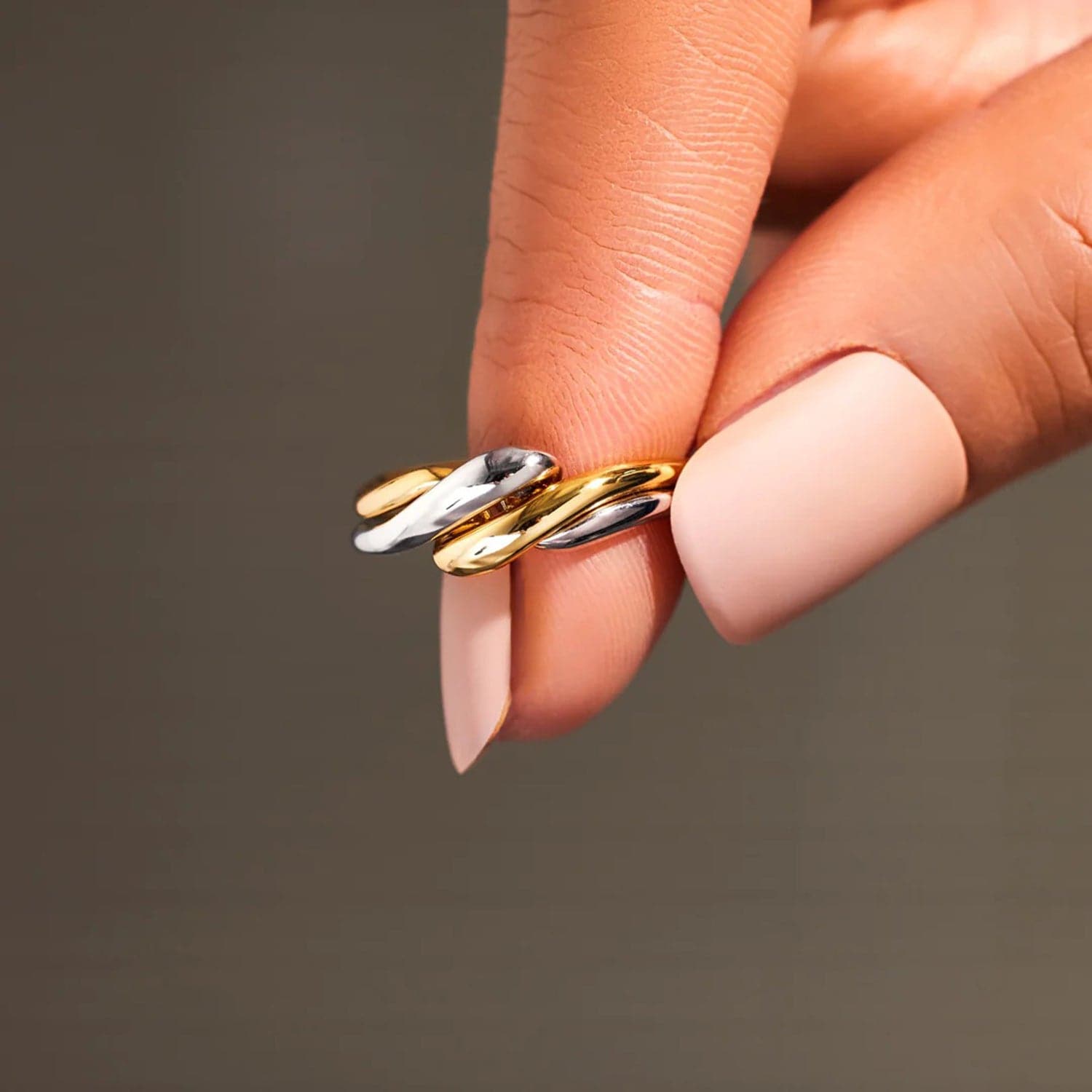 925 Sterling Silver Twisted Open Ring.