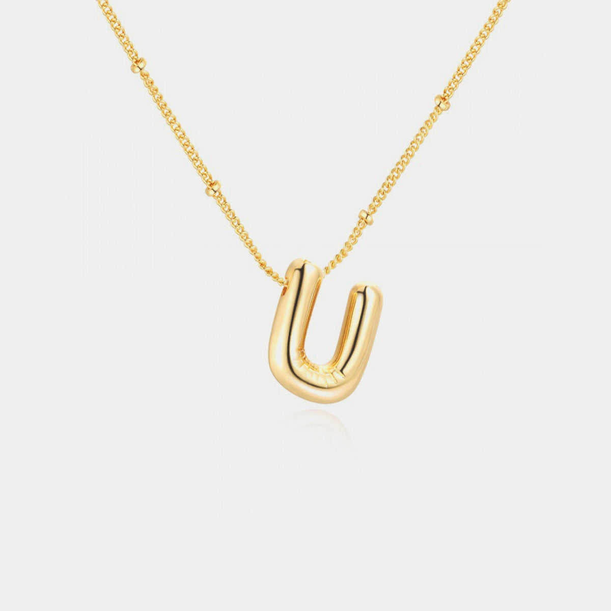 Golden Glow Bubble Initial Necklace – Make Your Statement Shine! Coco’s Tee Boutique