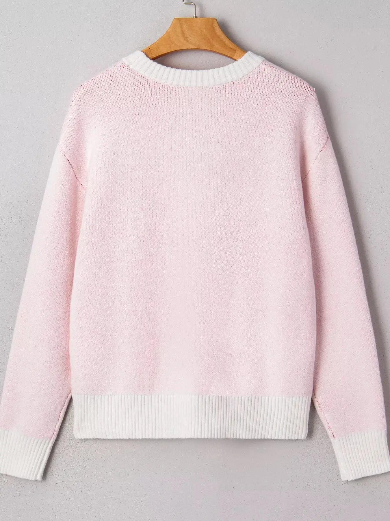 Cherry Pattern Drop Shoulder Sweater Simply Love