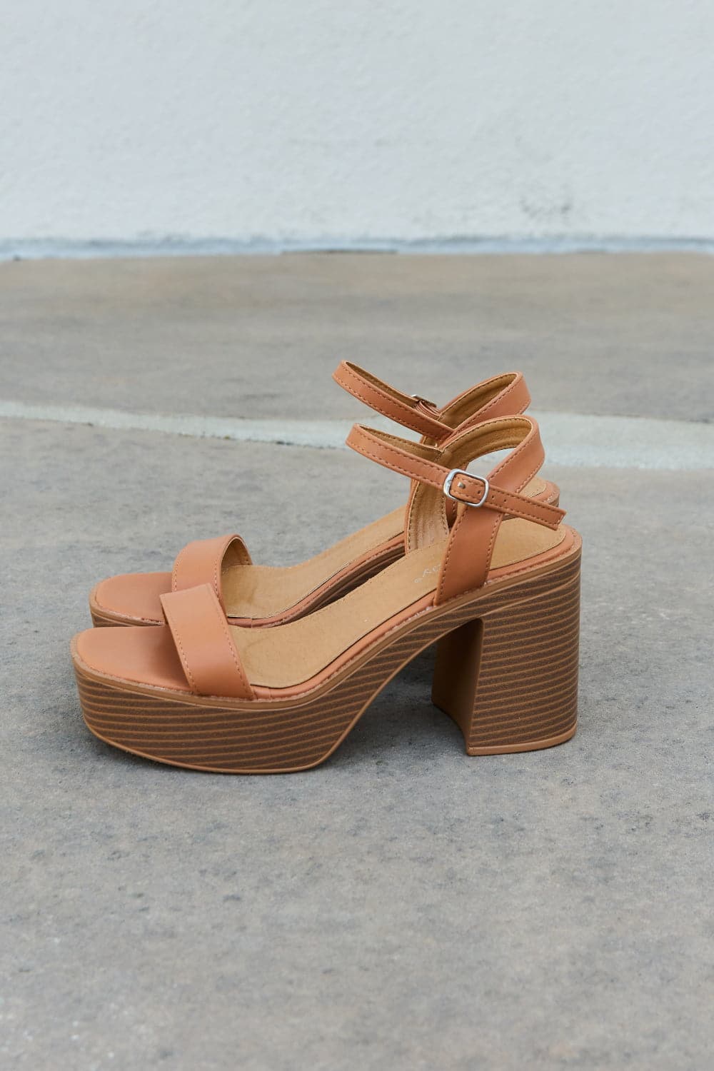 Weeboo Feel It Platform Heel Sandals.