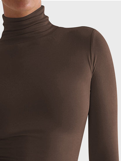 Turtleneck Long Sleeve T-Shirt.