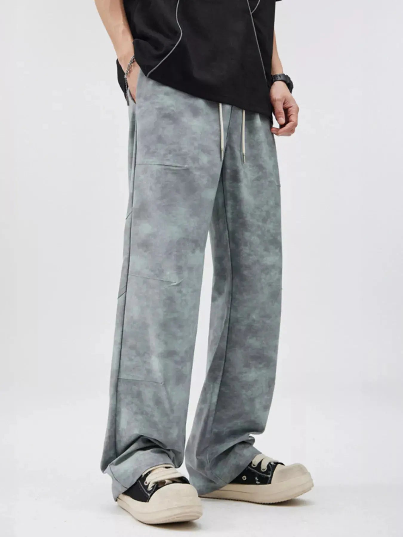 Men's Full Size Vintage Wash Wide Leg Pants Plus Size Simply Love