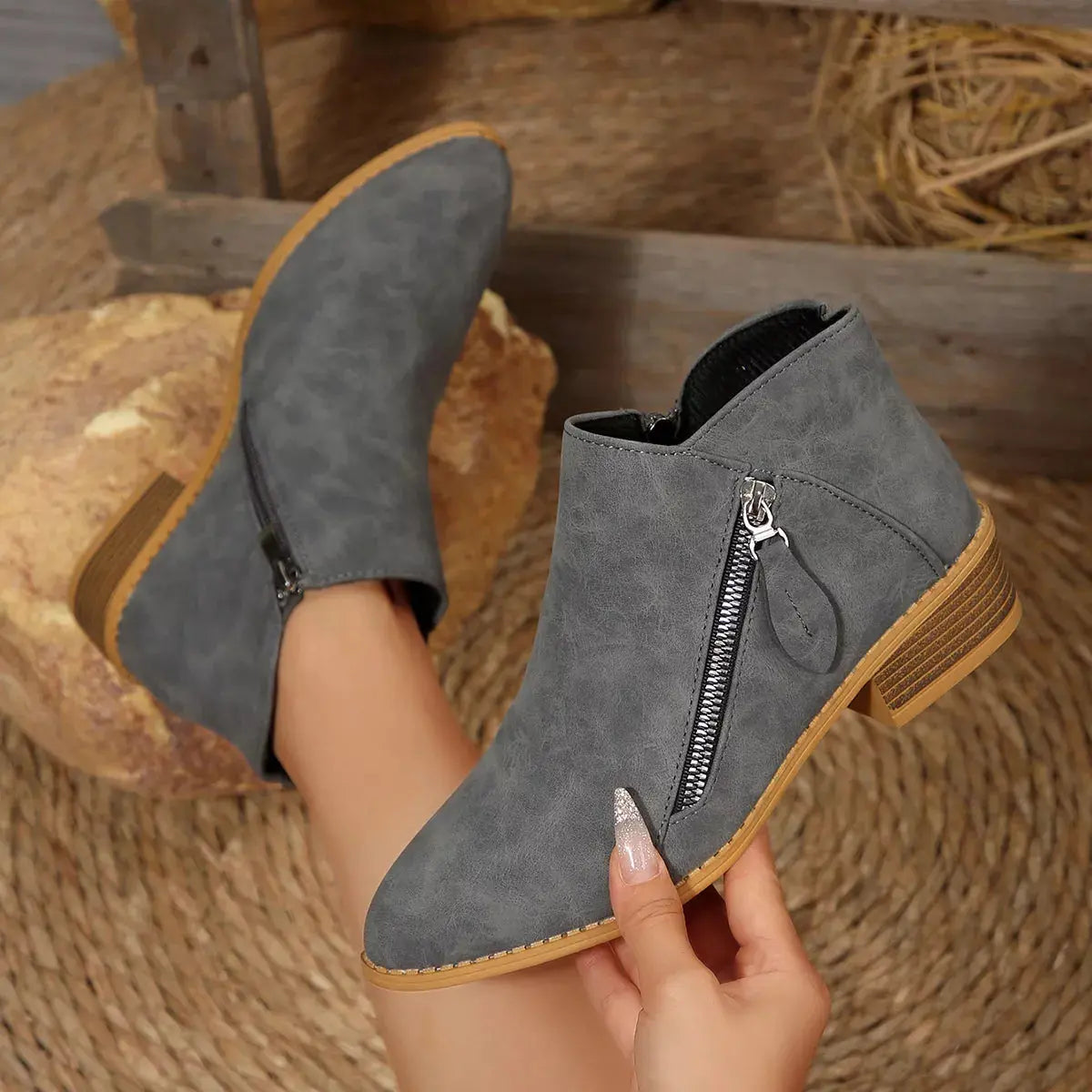 Block Heels Ankle Boots Simply Love