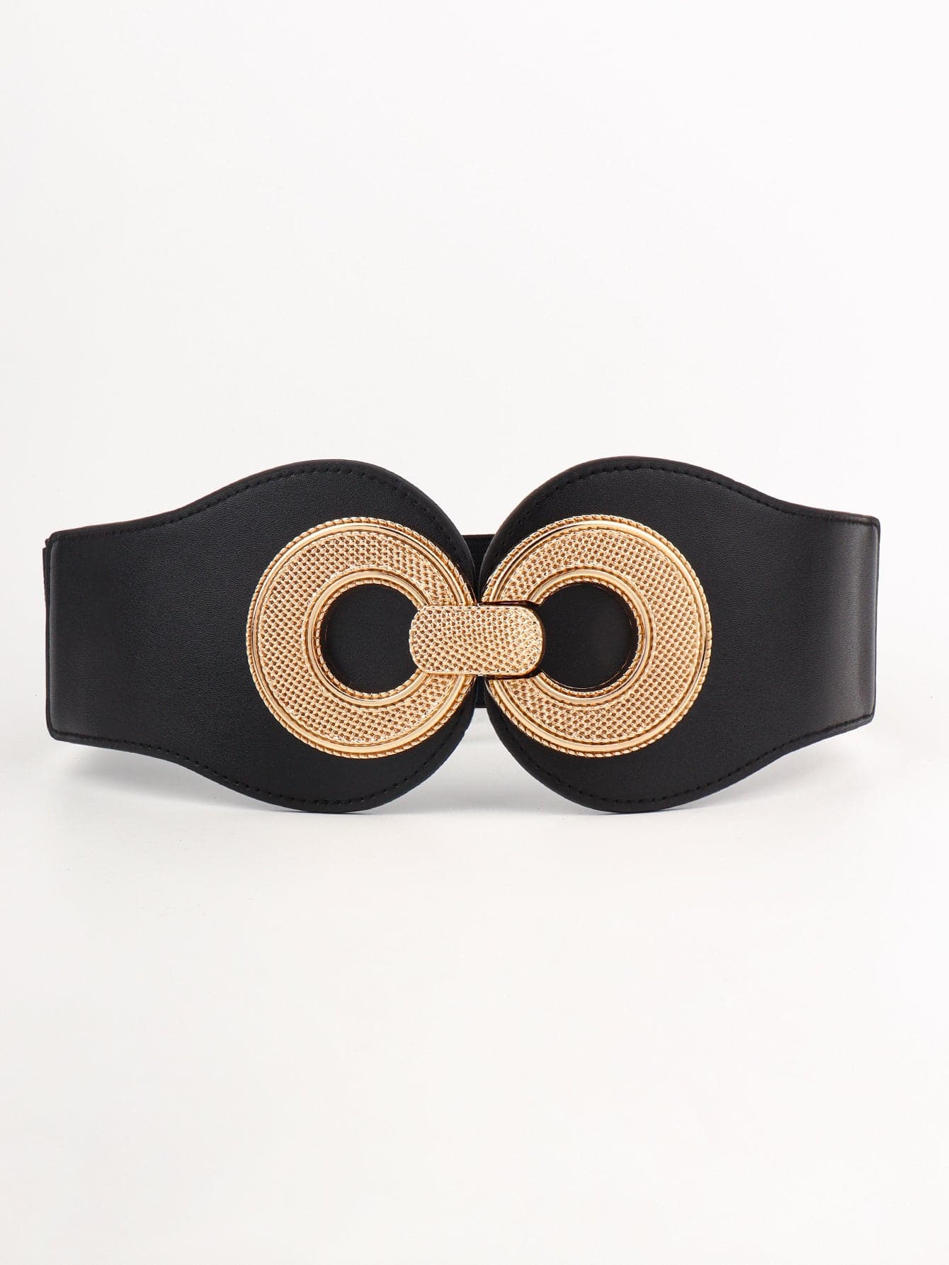 Alloy Buckle Elastic PU Belt.