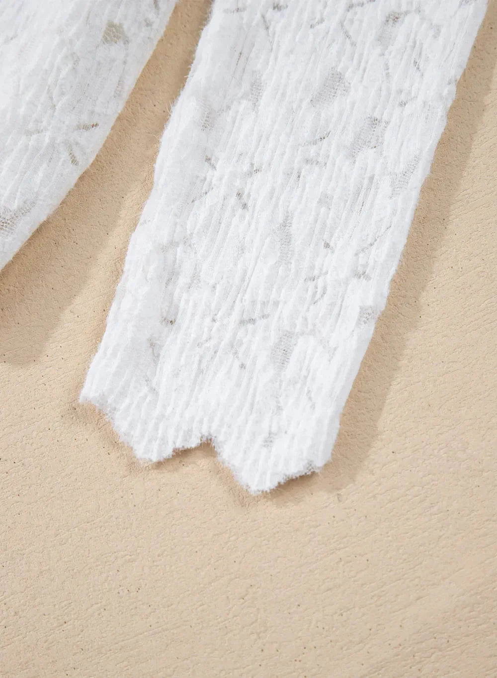 Flower Lace Mock Neck Long Sleeve Top Coco’s Tee Boutique