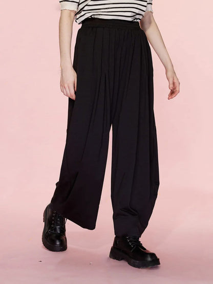 High-Waisted Wide Leg Pants with Convenient Pockets