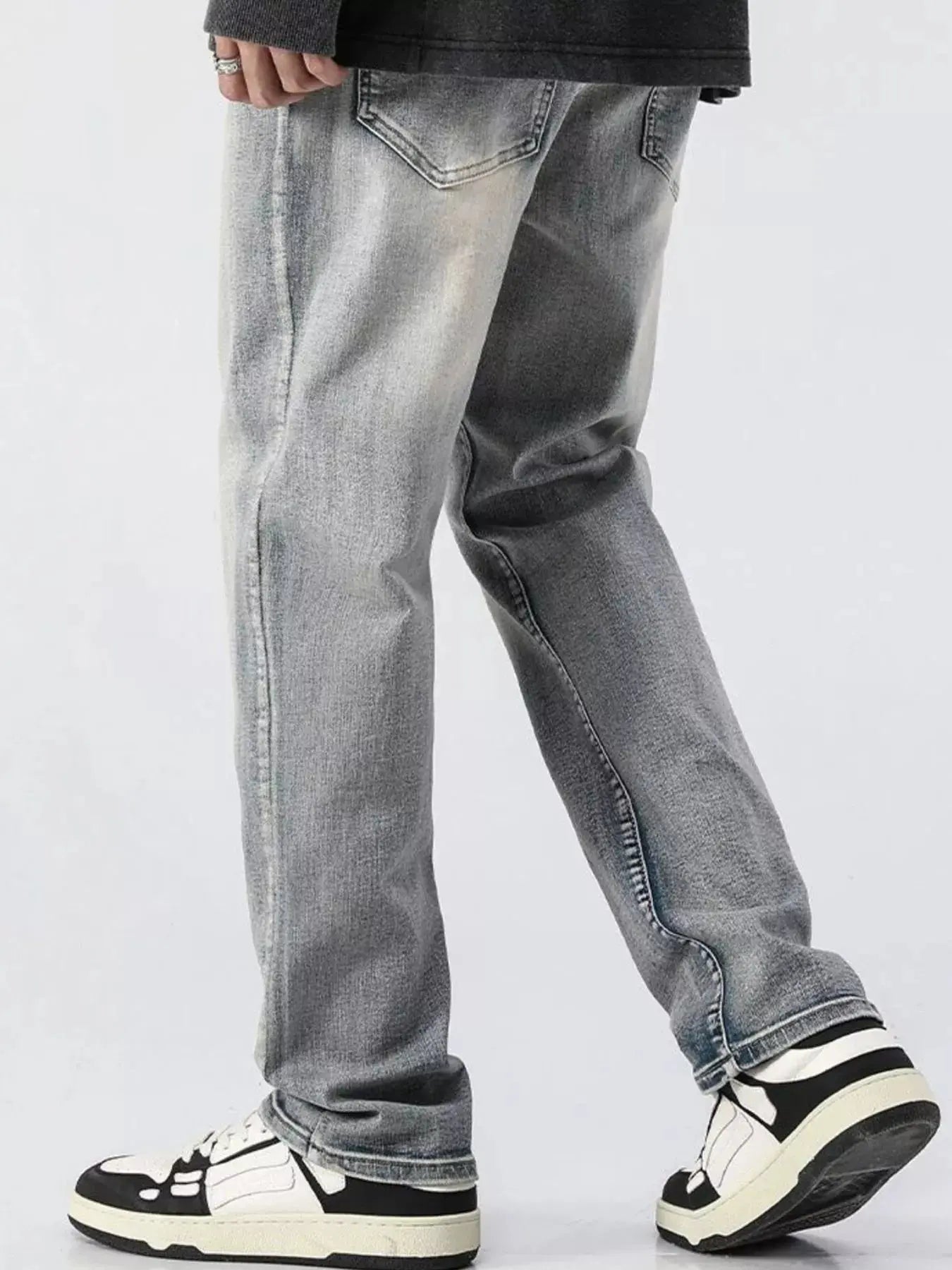 Men's Full Size Vintage Wash Loose Fit Jeans Plus Size Simply Love