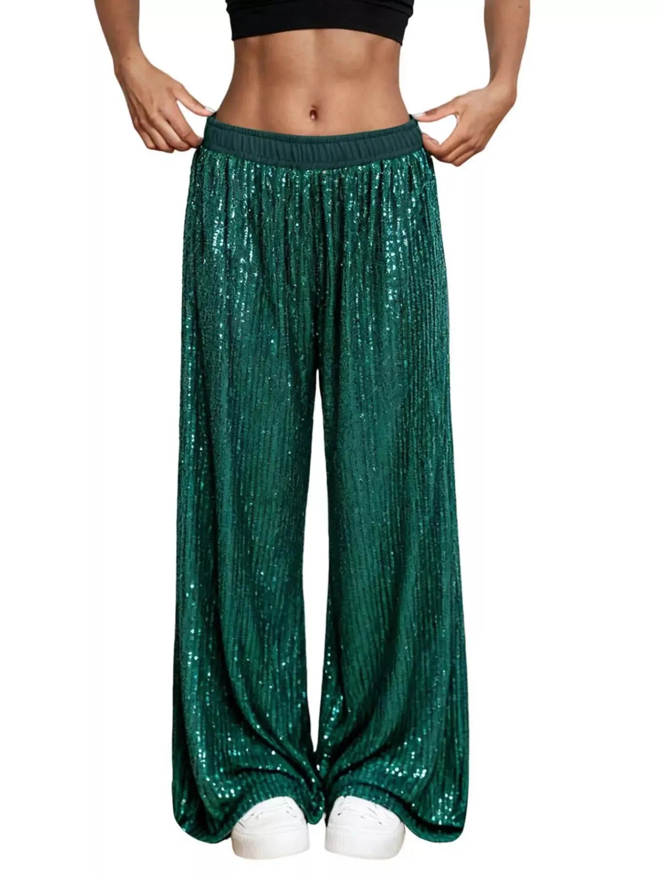 Sequin Wide-Leg Pants Simply Love