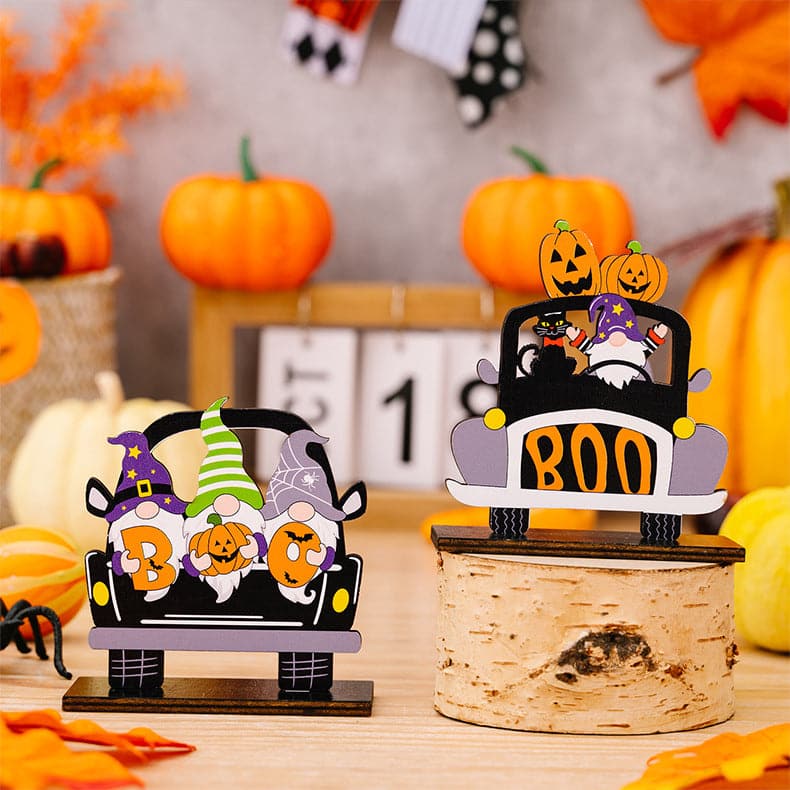 Halloween car-shaped ornaments set