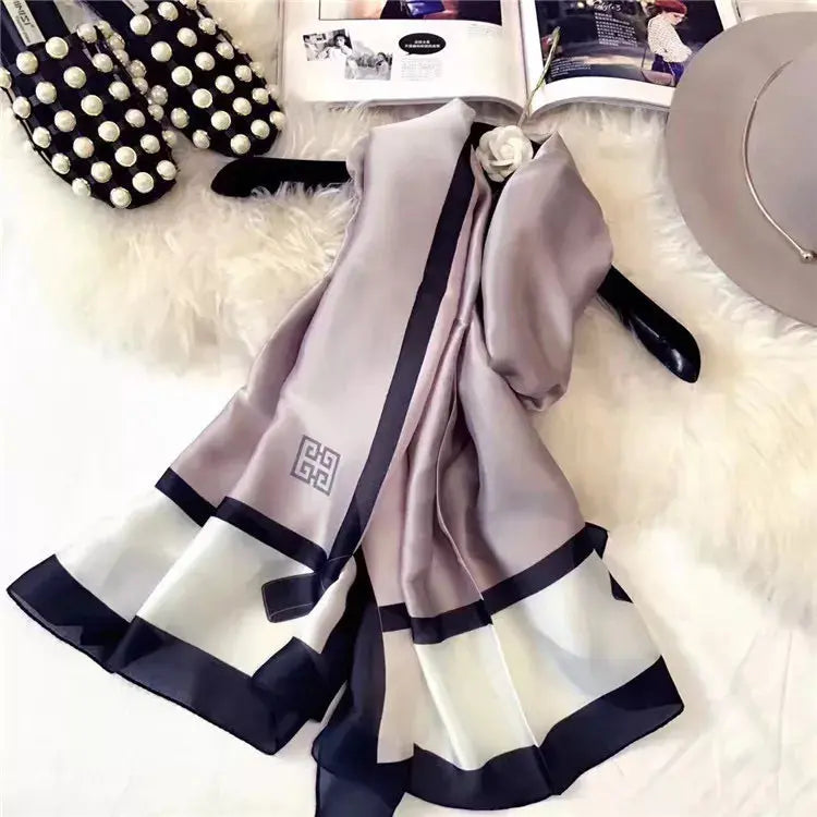 Contrast Trim Scarf Simply Love