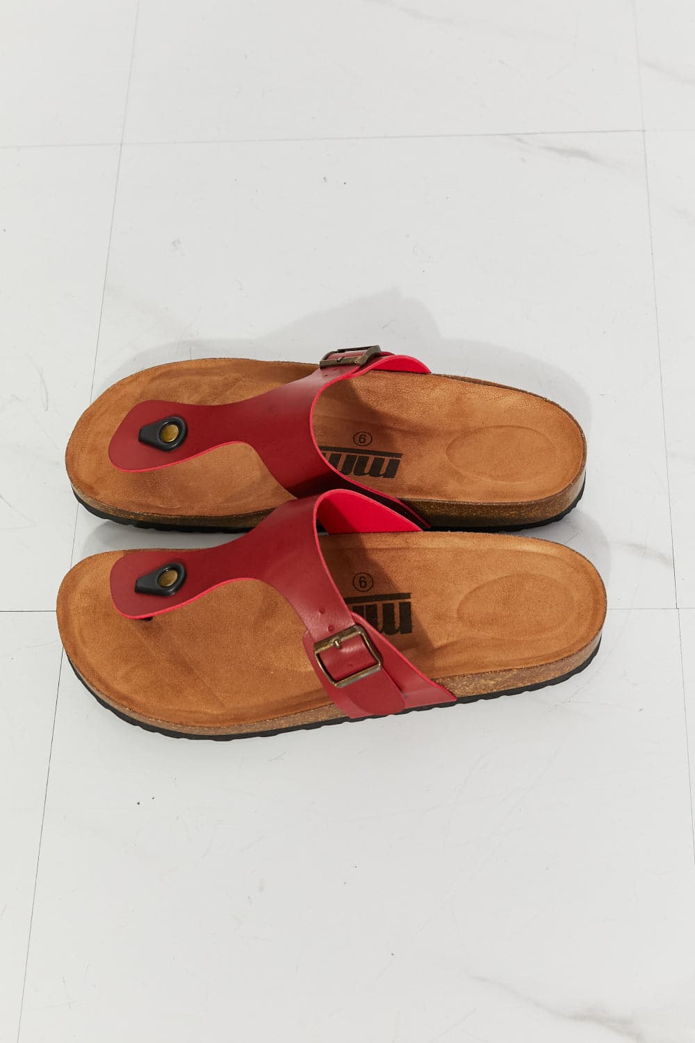 MMShoes Drift Away T-Strap Flip-Flop in Wine.