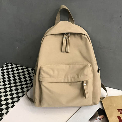 Large cotton zip backpack - stylish everyday bag