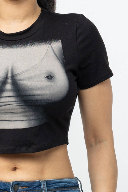 Empowered Femininity Graphic Crop Top