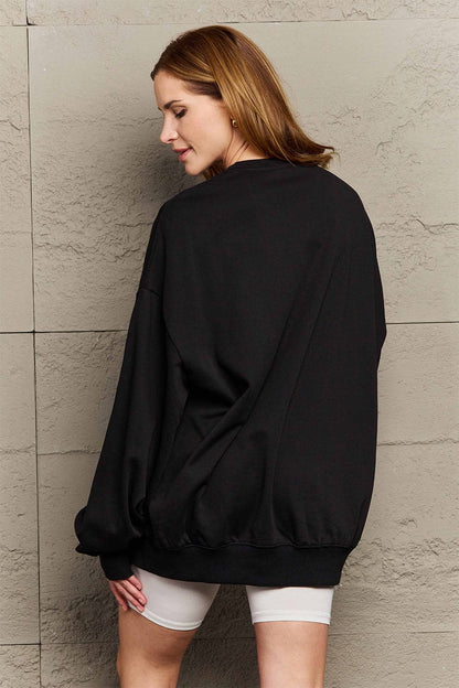 Cozy Chic Graphic Dropped Shoulder Sweatshirt