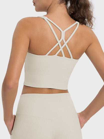 Crisscross Round Neck Active Tank.