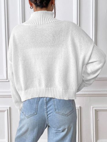 Cozy knit turtleneck top - s-xl