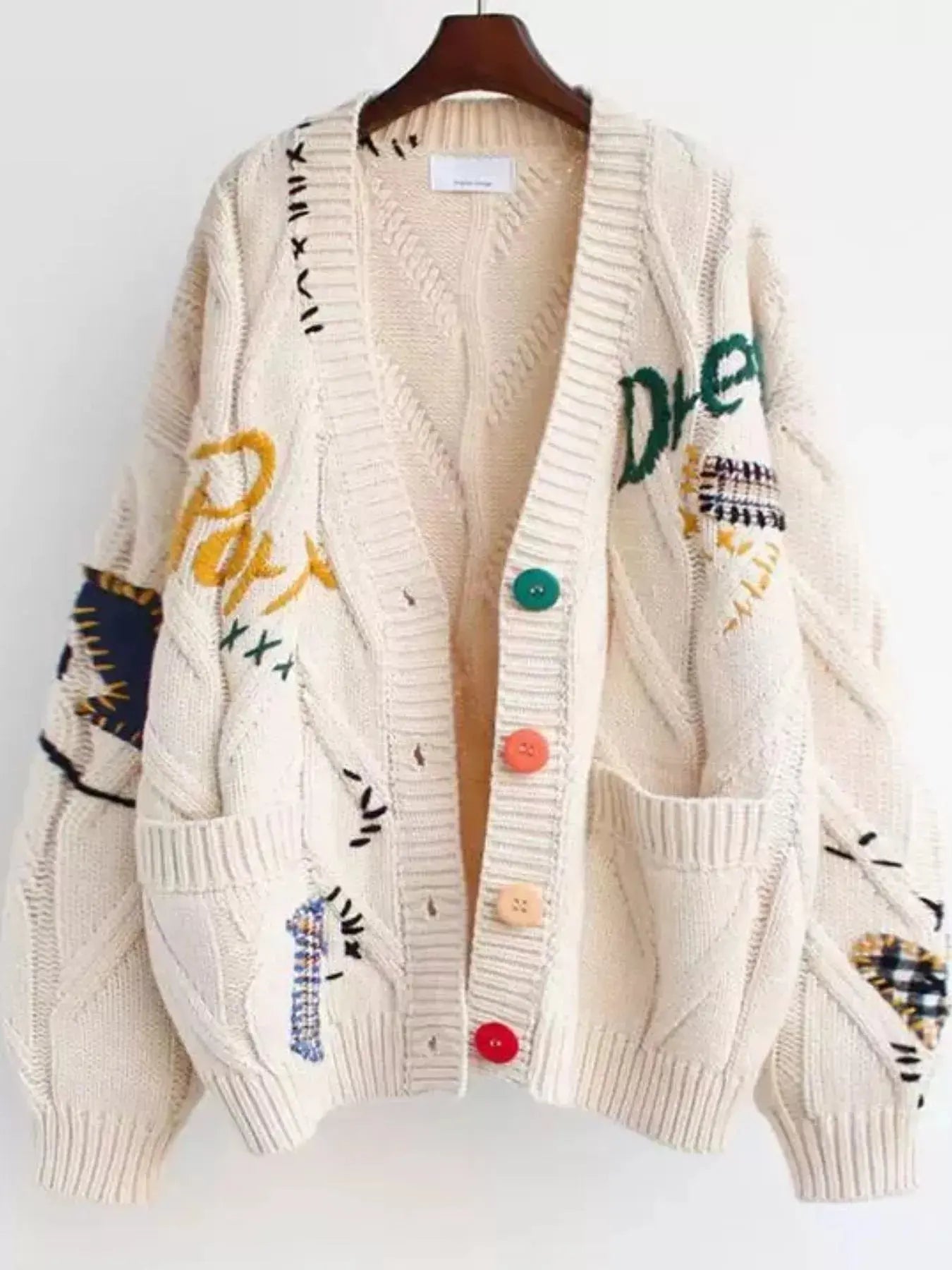 V-Neck Button Down Knit Cardigan Simply Love