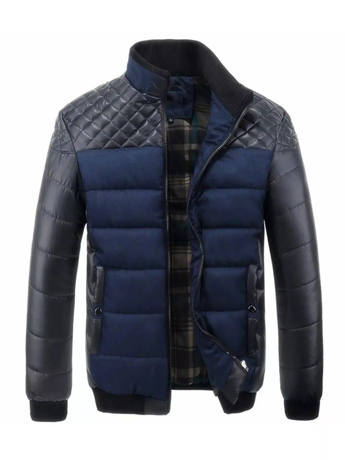 Men's Plus Size Zip Up Puffer Jacket Simply Love