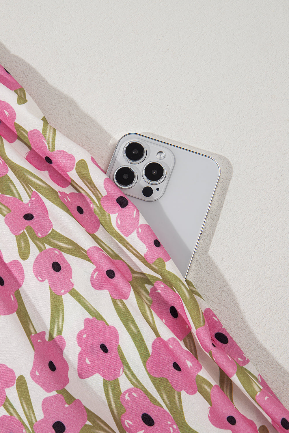 Plus Size Pink Floral Maxi Dress With Ruffle Trim And Square Neck High Waist Dear-Lover Dropshipping