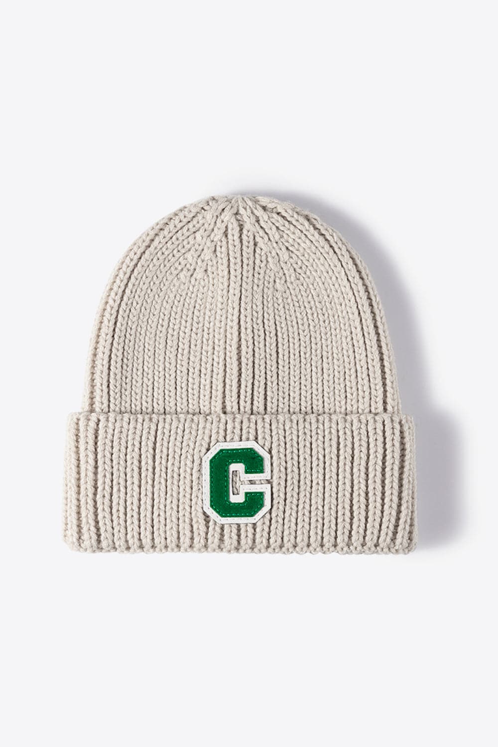 Letter C Patch Cuffed Beanie.