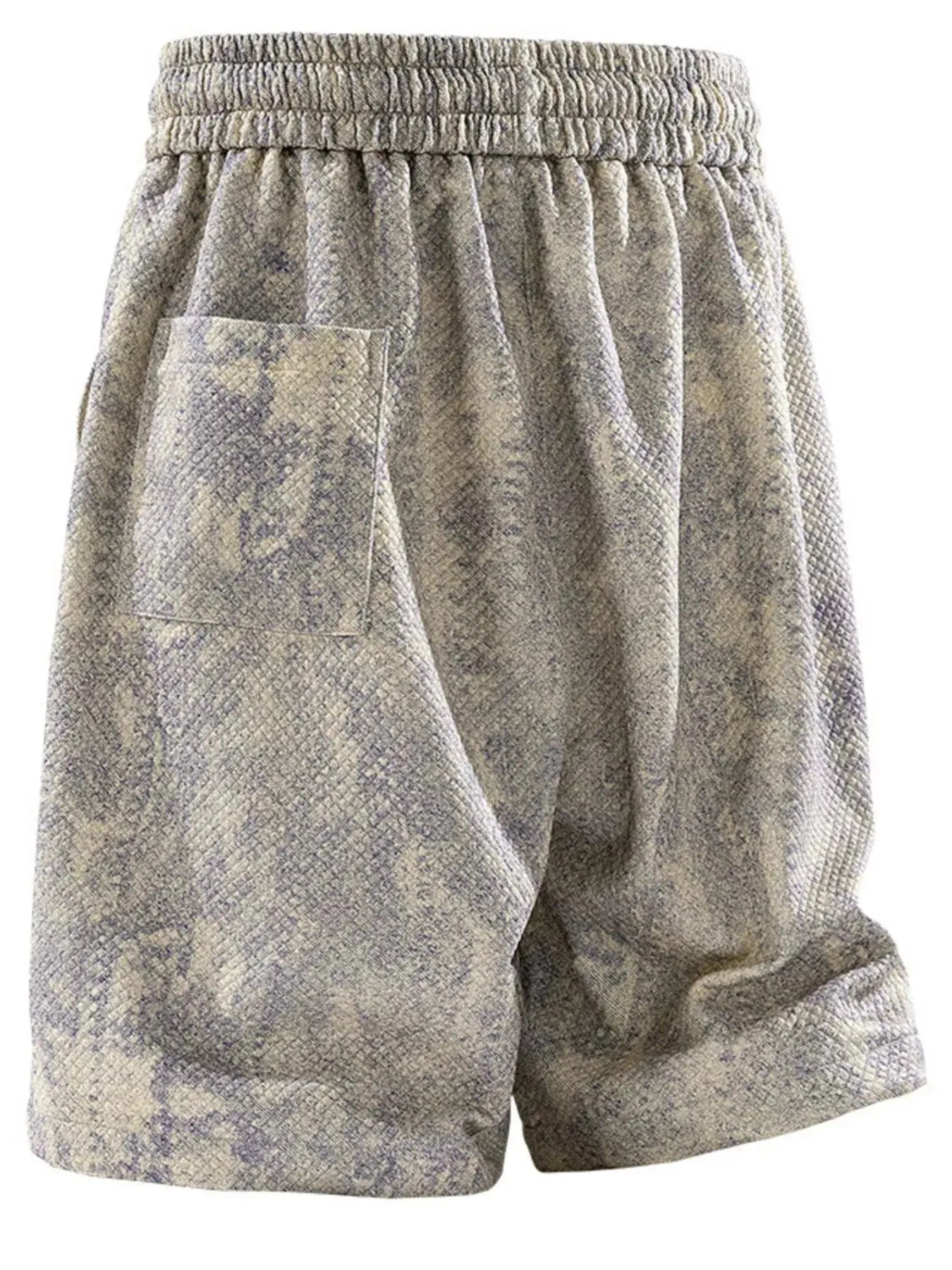 Men's Plus Size Snake Print Drawstring Shorts Simply Love