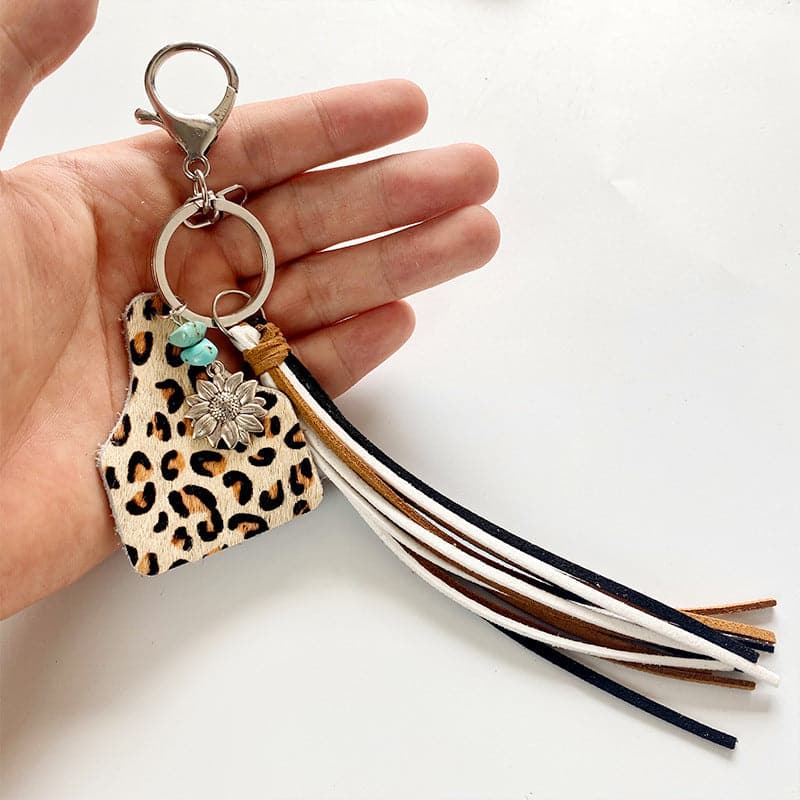 Turquoise Fringe Detail Key Chain.