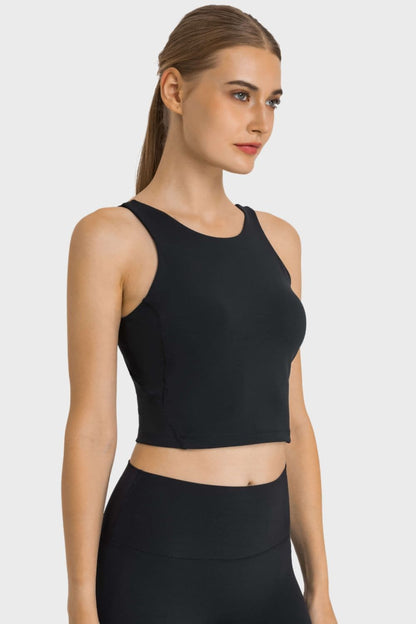 Feel Like Skin Highly Stretchy Cropped Sports Tank.