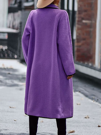 Chic long sleeve coat with pockets