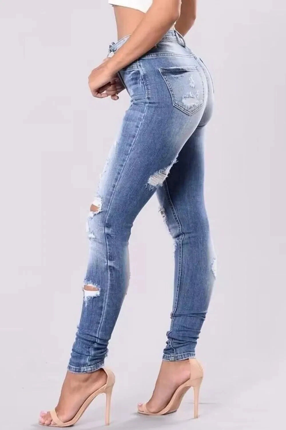 Full Size Distressed Skinny Jeans Plus Size Coco’s Tee Boutique