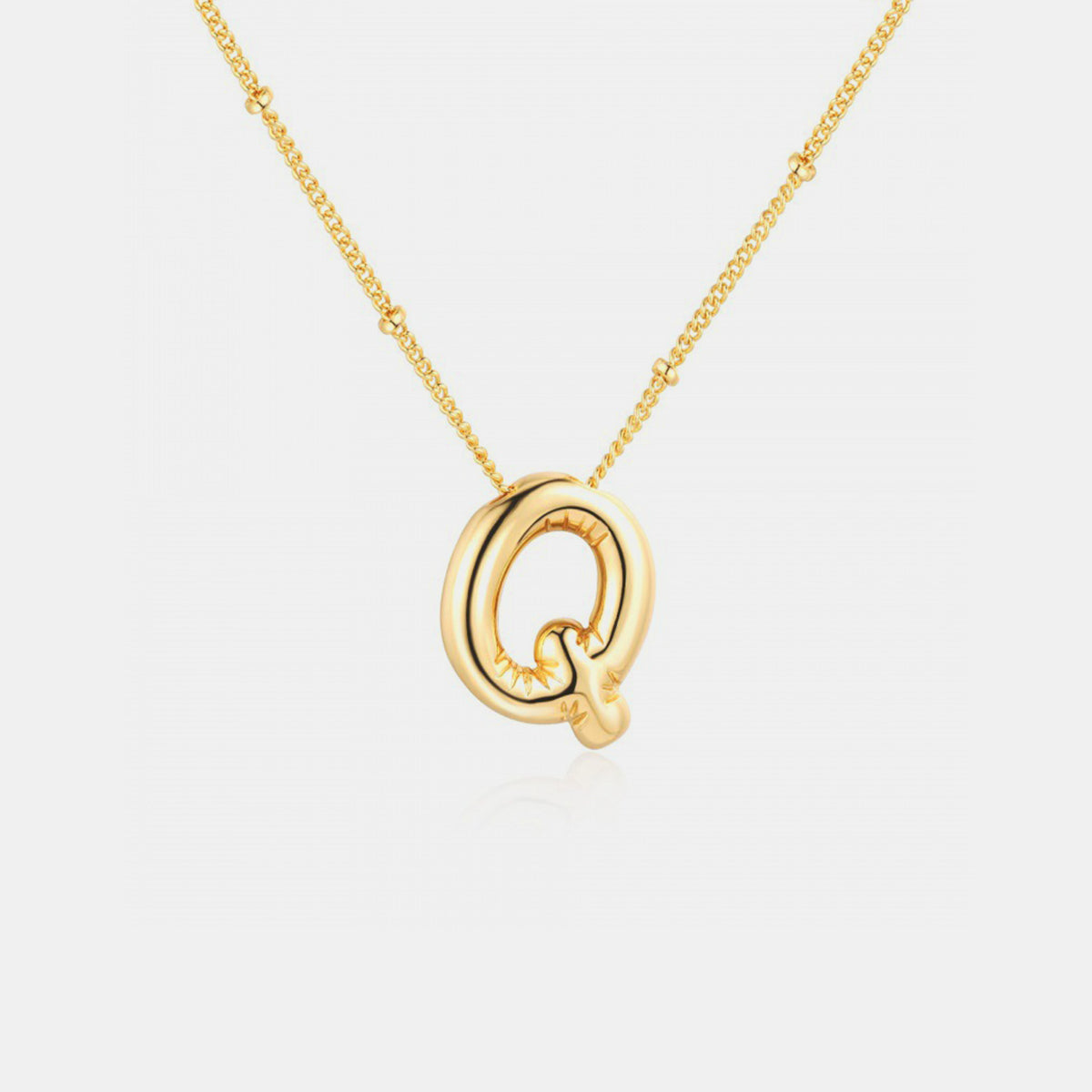 Golden Glow Bubble Initial Necklace – Make Your Statement Shine! Coco’s Tee Boutique