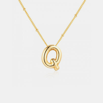 Golden Glow Bubble Initial Necklace – Make Your Statement Shine!