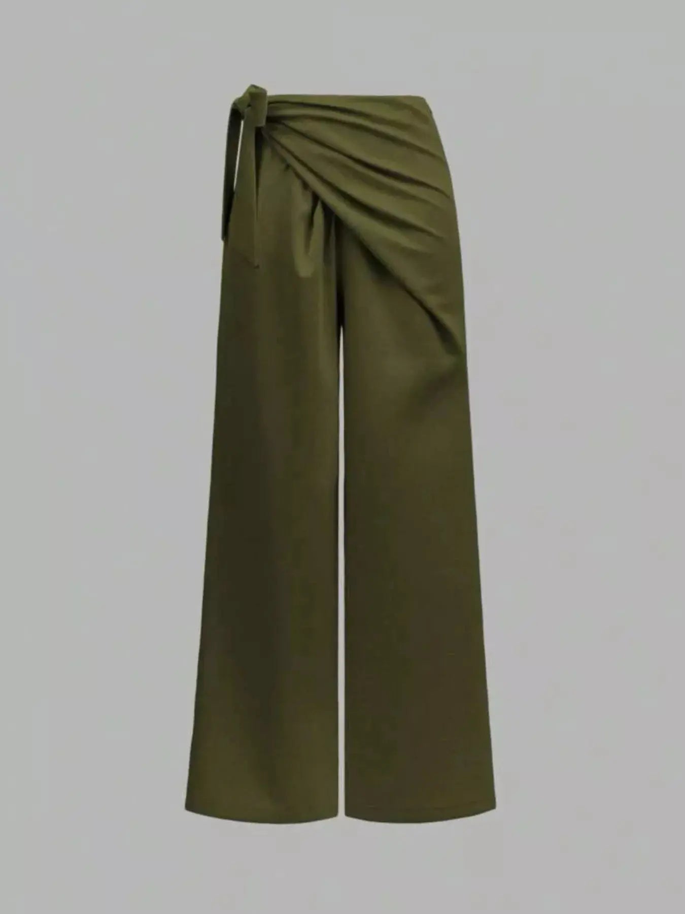 Wrap Waist Wide Leg Pants Simply Love