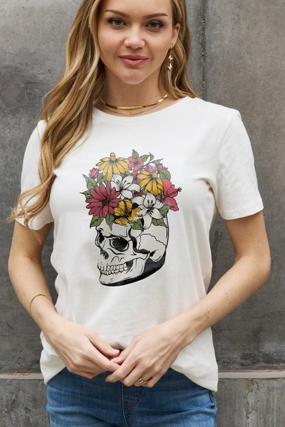 Skull love graphic tee - cotton