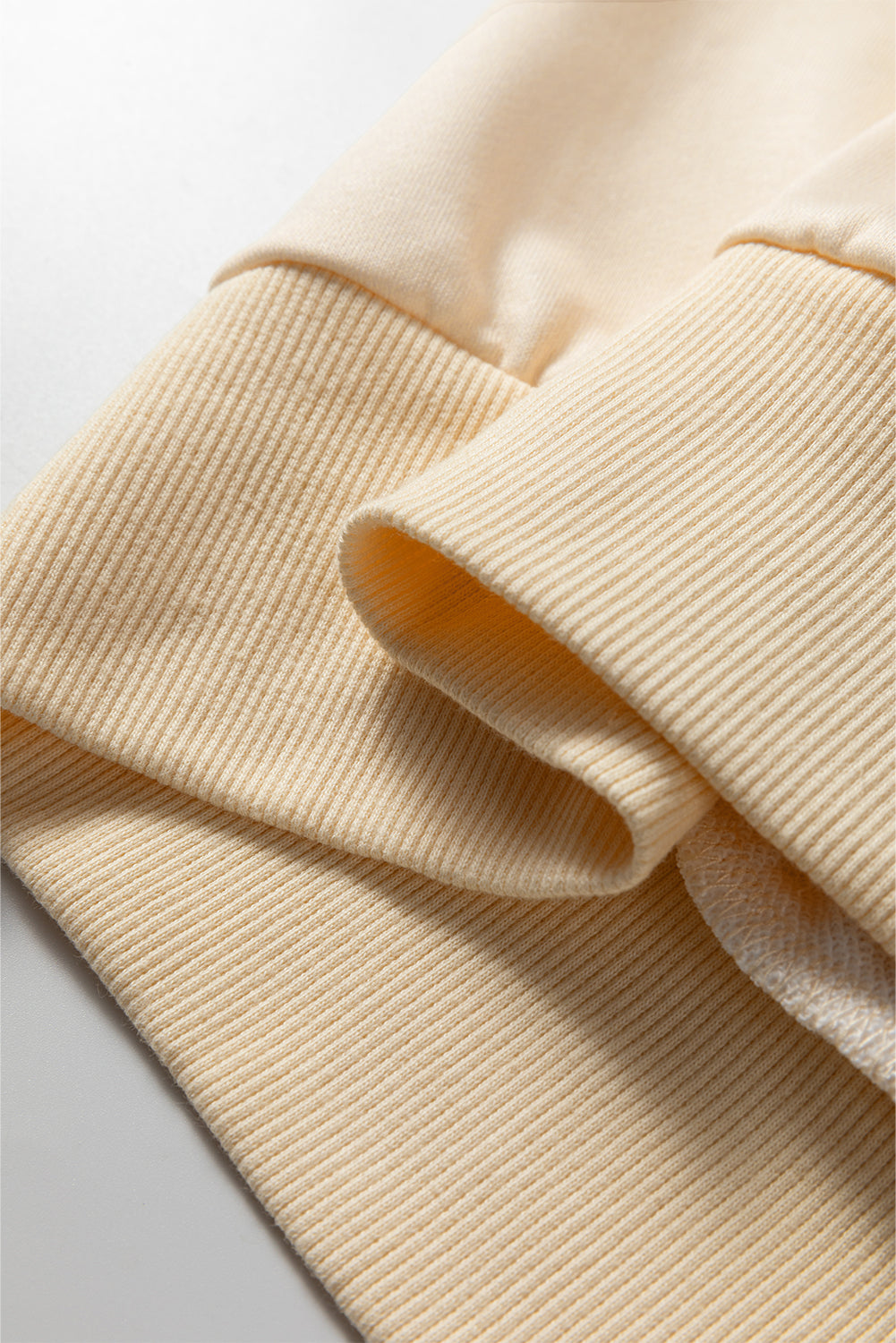 Beige Stripe Puff Sleeve Casual Pullover Sweatshirt For Women Cozy Knit Jumper Everyday Comfort Dear-Lover Dropshipping