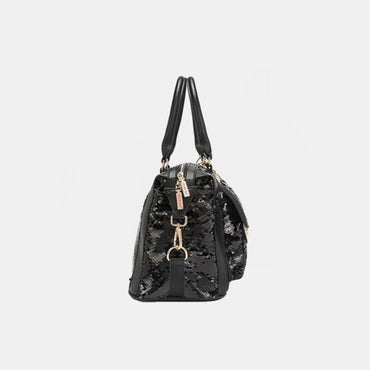 Nicole Lee sequin boston bag