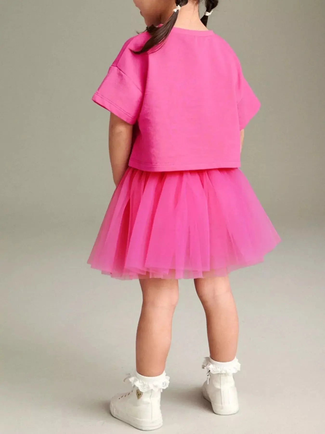 Children's Round Neck T-Shirt and Skirt Set Simply Love