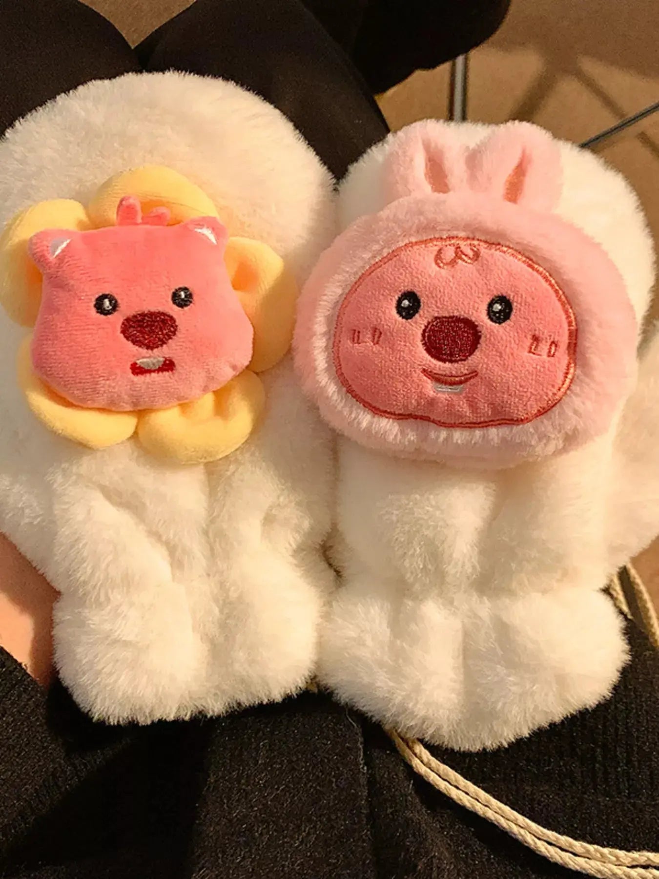 Cartoon Plush Warm Gloves Simply Love