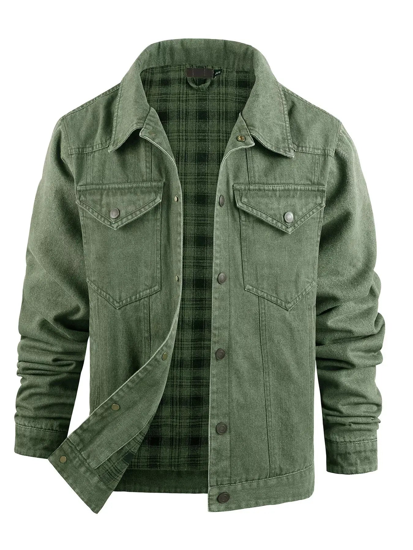 Men's Casual Snap Down Denim Jacket Simply Love
