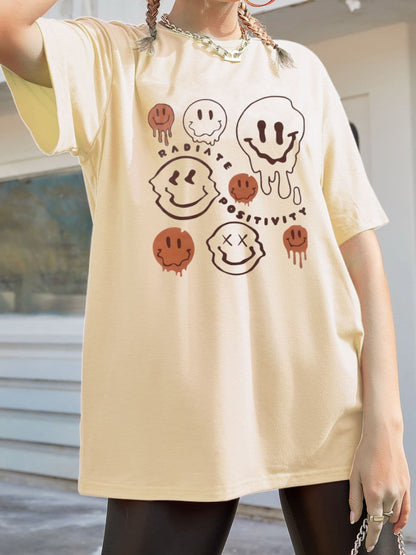 Graphic Cotton Tee - Round Neck