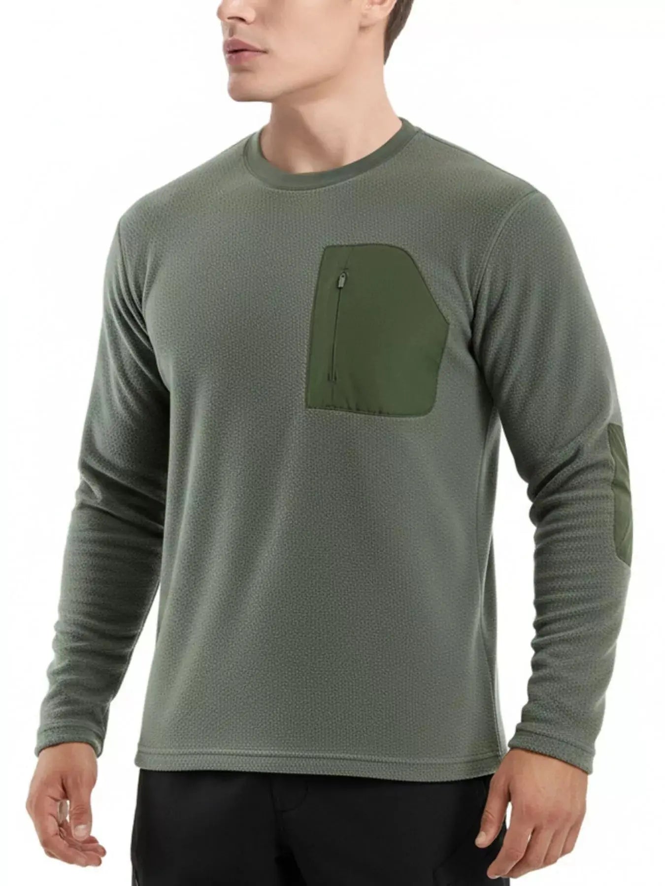 Men's Plus Size Long Sleeve Pocket T-Shirt Simply Love