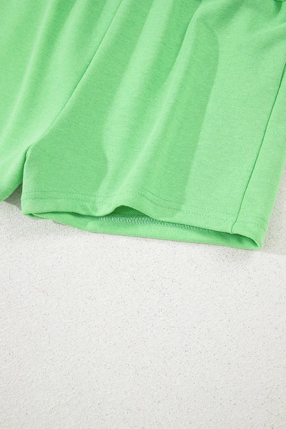 Drawstring Solid Mini Skort