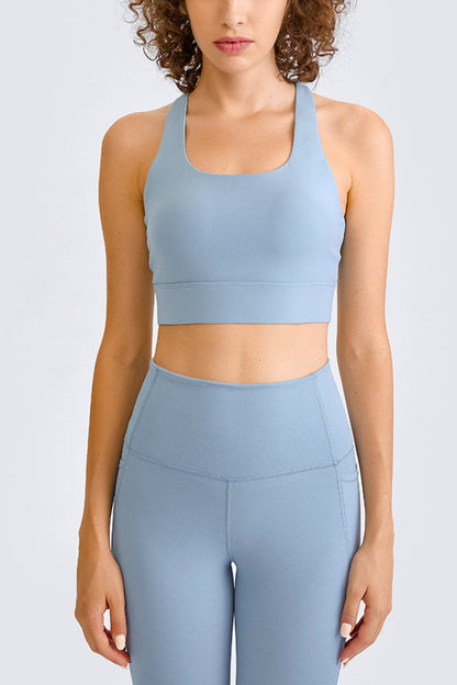 Cross Back Yoga Crop Top.